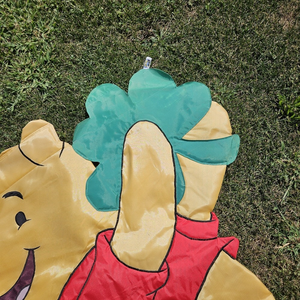 Vintage Winnie The Pooh Shamrock Outdoor Garden Flag 40X29 St. Patty's Day - Picture 3 of 8